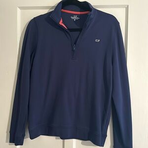 Vineyard vines boys quarters zip navy pullover. Size XL.